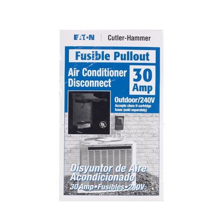 EATON AC Disconnect Cutler-Hammer 30 amps Fusible DPF 221RP